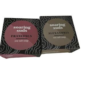 2 4.3 oz bars of‎ Soaring Suds Sea Salt Soap New In Package Essential Oils